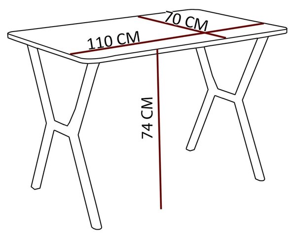 Hanah Home Étkezőasztal Walnut Elma 110 - Diófa
