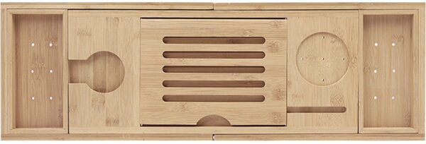 Mexen Bamboo, bambusz fürdőpolc 70-105 cm, natúr bambusz, 701170-00