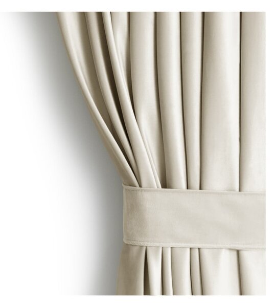 Bézs bársony dimout (részleges sötétítő) függöny 140x245 cm Pleat – Restilo