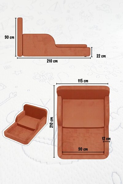 Atelier Del Sofa Kid's Bed Beige Funbed Double 115 - Beige