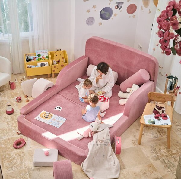 Atelier Del Sofa Gyerekágy, rózsaszín Funbed dupla 115 - Rózsaszín