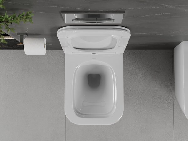 Mexen Madox, Perem nélküli fali WC csésze 515x365x350 mm, lassan eső SLIM ülőke duroplasztból, fehér, 30154000