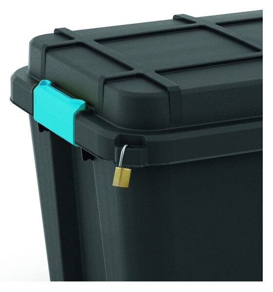Fekete fedeles műanyag tárolódoboz 73,5x44,5x46 cm Scuba Box – KIS