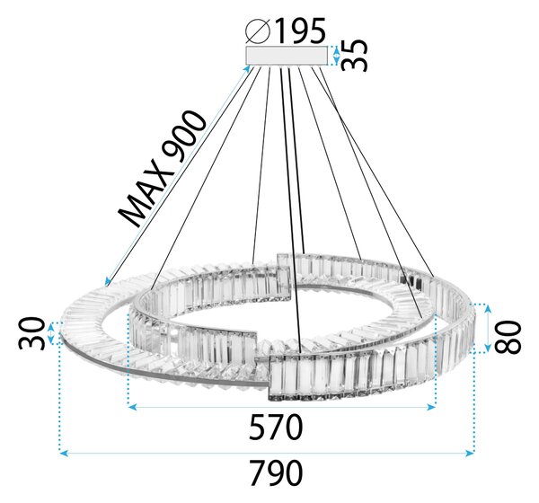 LED lámpa APP1524-CP60/80 GOLD