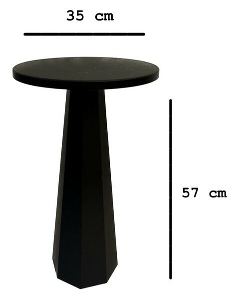 Hanah Home Lilyum 57 lerakóasztal - fekete