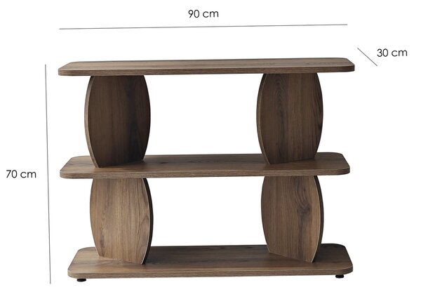 Hanah Home Side Table Walnut Armonia - Walnut