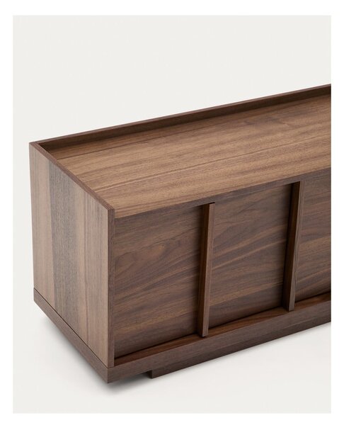 Barna TV-állvány diófa dekorral 200x47x40 cm Onix – Kave Home