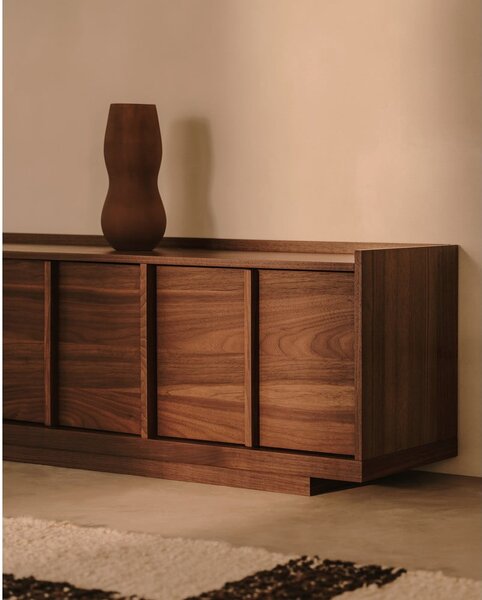Barna TV-állvány diófa dekorral 200x47x40 cm Onix – Kave Home