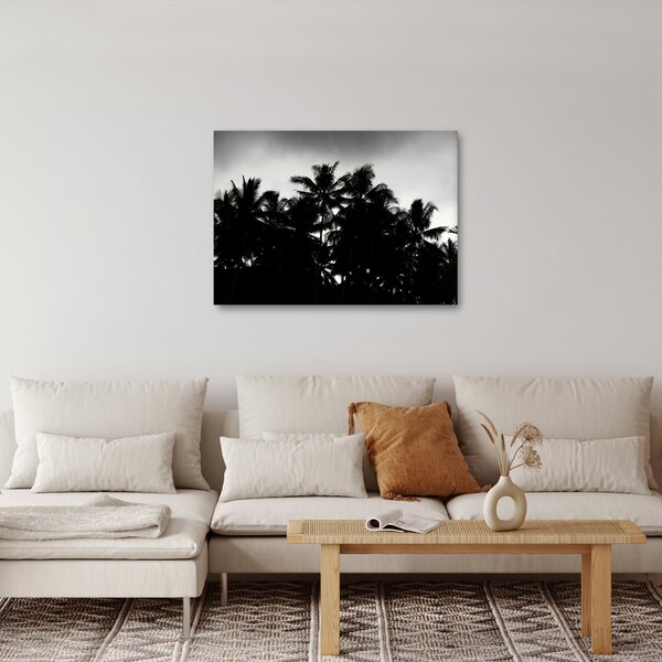 A fekete-fehér pálmafák képe (70x50 cm)
