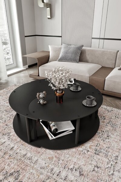 Hanah Home Dohányzóasztal szett Fekete Yin Yang 3 70 - Fekete