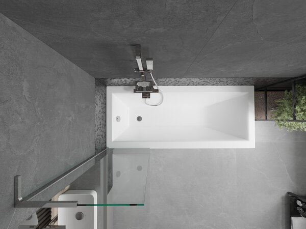 Mexen Next L, 1 szárnyú kádparaván 50 x 150 cm, 6 mm átlátszó üveg, króm profil, 895-050-000-03-00-01