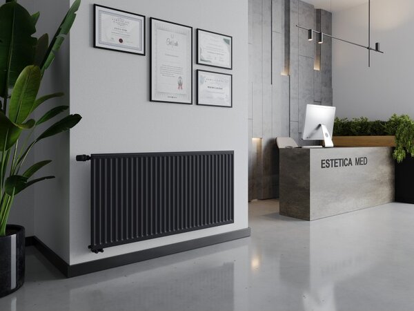 Mexen CVH10 Higiénikus panelradiátor 400 x 1800 mm, alsó csatlakozás, 778 W, antracit, W610H-040-180-66