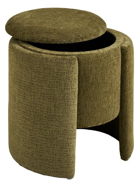 Khaki zsenília puff Walsdorf – House Nordic