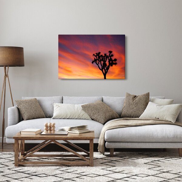 Naplemente egy fa sziluettje felett (90x60 cm)