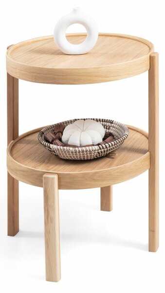Hanah Home Side Table Oak Milan Yuvarlak 45 - Oak