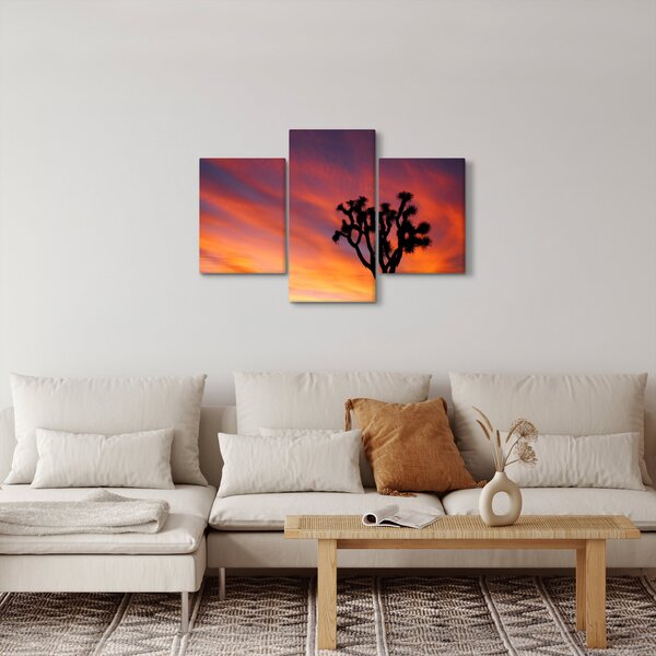 Naplemente egy fa sziluettje felett (90x60 cm)
