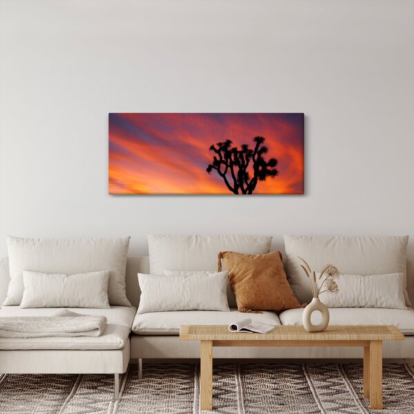 Naplemente egy fa sziluettje felett (120x50 cm)