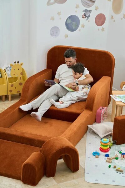 Atelier Del Sofa Funbed egyszemélyes gyerekágy, téglavörös