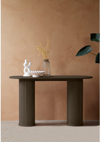 Barna konzolasztal 40x130 cm Nola – Unique Furniture
