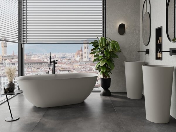 Mexen Siena, szabadon álló konglomerátum kád 170 x 80 cm, matt beton, 57291708061