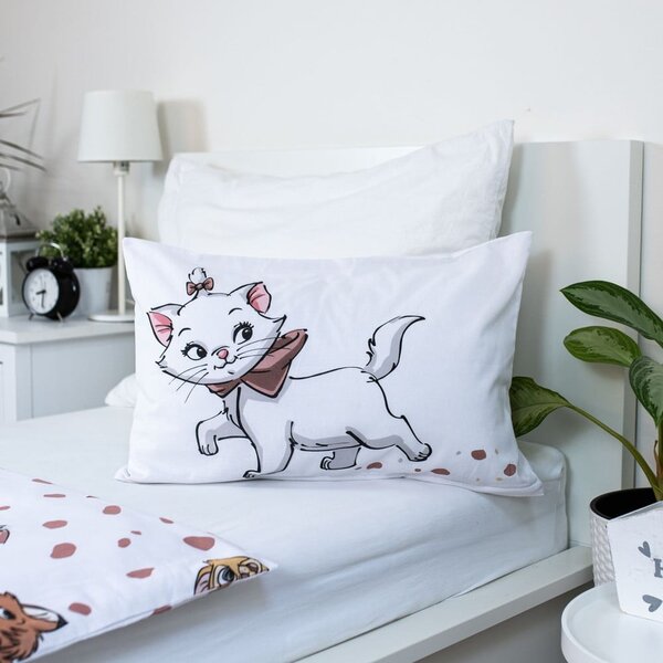 Fehér pamut gyerek ágyneműhuzat babaágyhoz 100x135 cm Marie Cat "Friends" – Jerry Fabrics