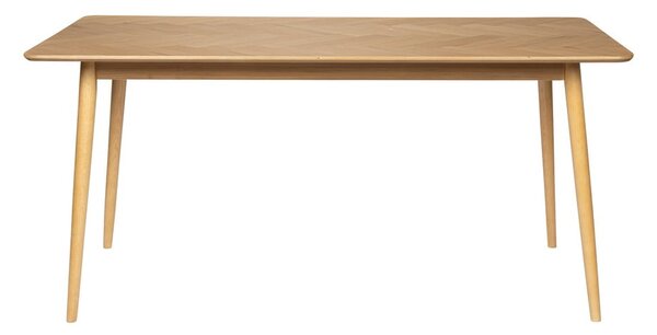 Étkezőasztal tölgyfa dekorral 80x160 cm Fabio – White Label