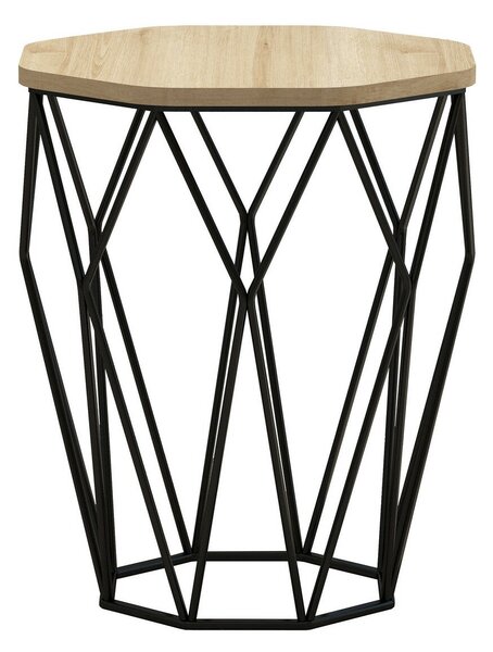 Hanah Home Side Table Oak Black Sofya - Oak