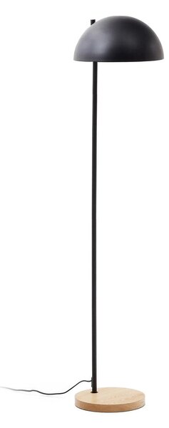 Fekete-natúr színű állólámpa fém búrával (magasság 150 cm) Catlar – Kave Home