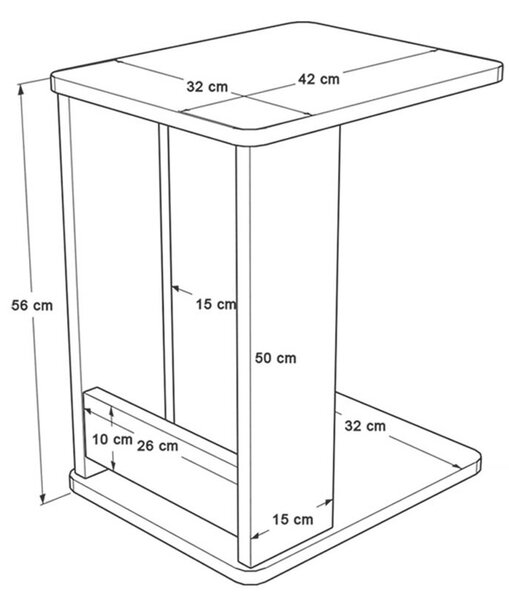 Hanah Home Lerakóasztal Atlantic Pine MIN1-A