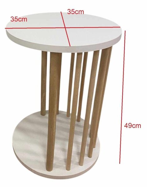 Hanah Home Dohányzóasztal szett fehér antracit Peka-Set108