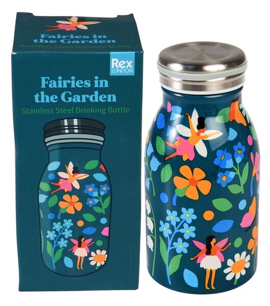Kék rozsdamentes acél gyerek ivópalack 250 ml Fairies in the Garden – Rex London