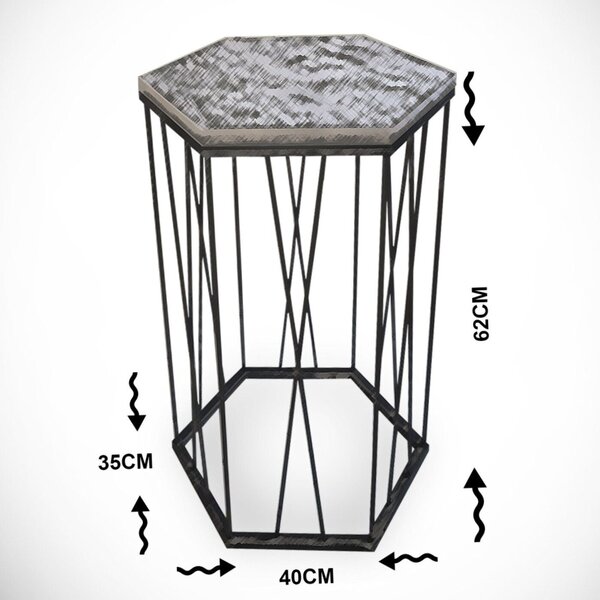 Hanah Home Side Table Oak Black Cetrus - Oak