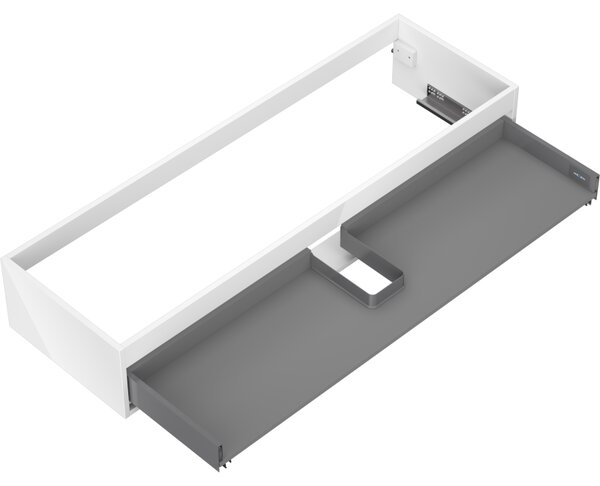 Mexen Box-A, fali szekrény, 140 cm, 1 fiók, fényes fehér, 91AX0-1400-235-1-00