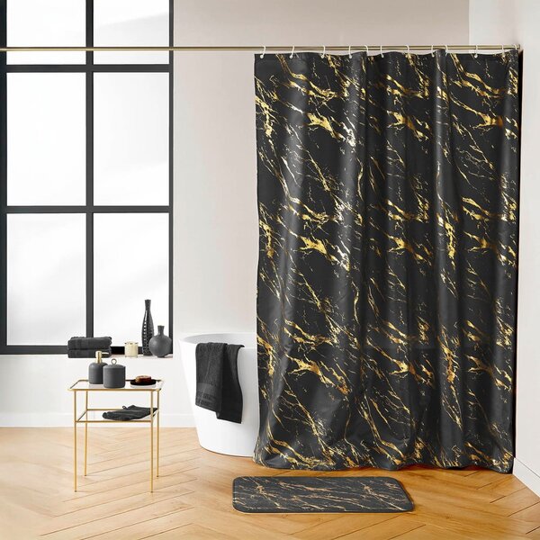 Fekete-aranyszínű fürdőszobai kilépő 45x75 cm Aquamarbre – douceur d'intérieur