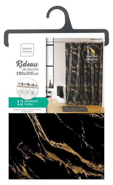 Zuhanyfüggöny 180x200 cm Aquamarbre – douceur d'intérieur