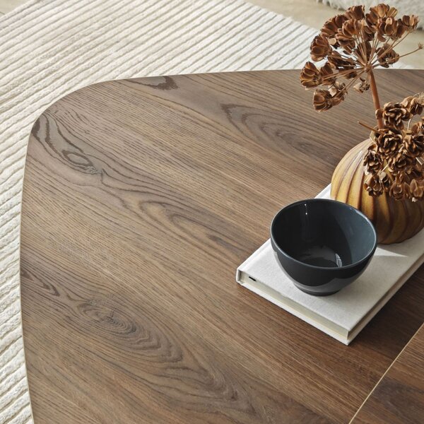 Hanah Home Coffee Table Set Walnut Ballare Set - Walnut