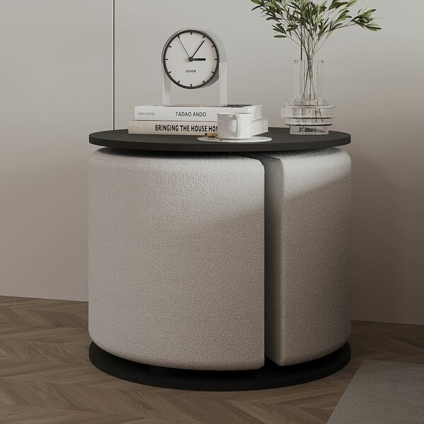 Hanah Home Side Table Set Anthracite Vexana - Anthracite