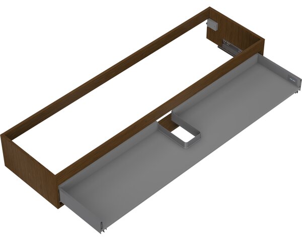 Mexen Box-A, fali szekrény 160 cm, 1 fiók, diófa, 91AX0-1600-235-1-86