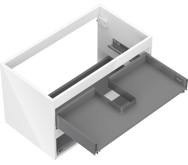 Mexen Box-A, fali szekrény 80 cm, 2 fiók, fényes fehér, 91AX0-0800-470-2-00