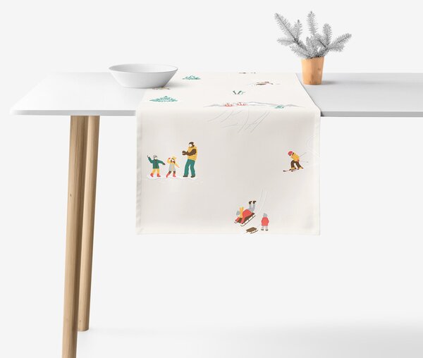 Goldea pamut asztali futó - téli örömök 35x140 cm