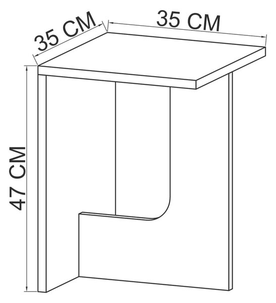 Hanah Home Side Table Travertine Terni - Travertine