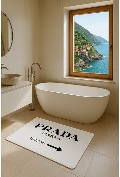 Fehér bársony fürdőszobai kilépő szett 2 db-os 60x100 cm Prada – Mila Home