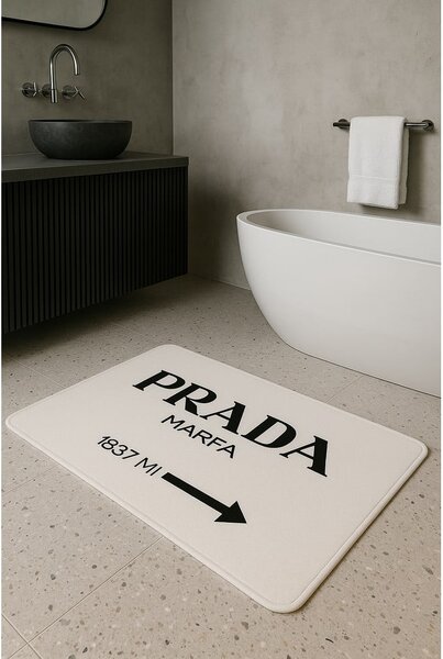 Fehér bársony fürdőszobai kilépő szett 2 db-os 60x100 cm Prada – Mila Home