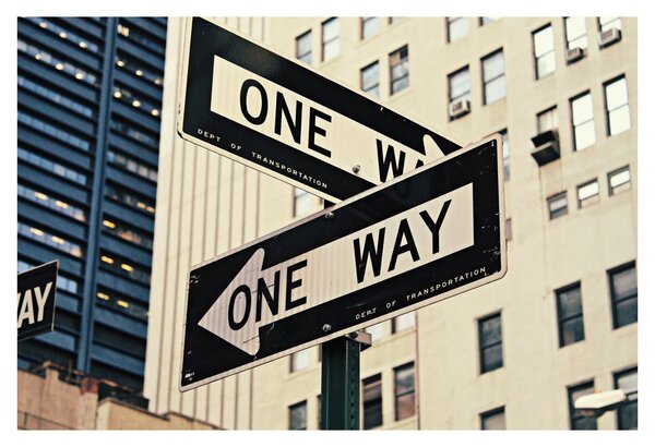Kép - New York ONE WAY (90x60 cm)