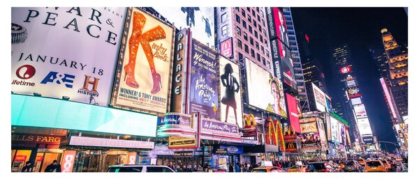 Kép - New York Theater District (120x50 cm)