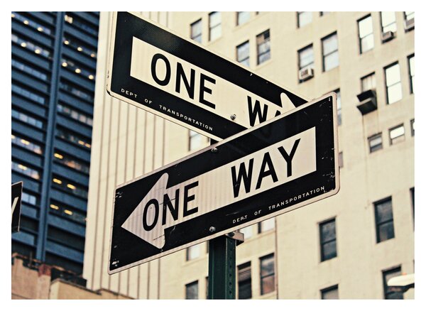 Kép - New York ONE WAY (70x50 cm)