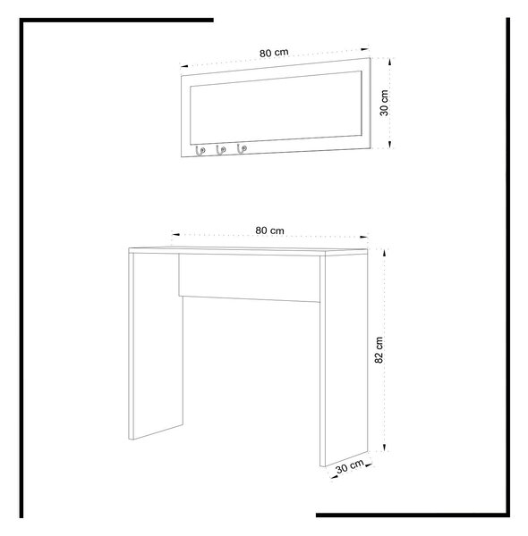 Hanah Home Sideboard White Salerno