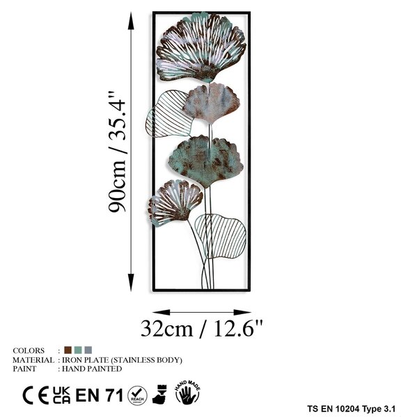 Wallity Dekoratív Fém Fali Dekoráció Többszínű Fig 3