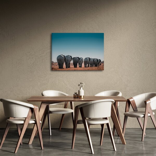 Kép - Elefántok indulása (70x50 cm)