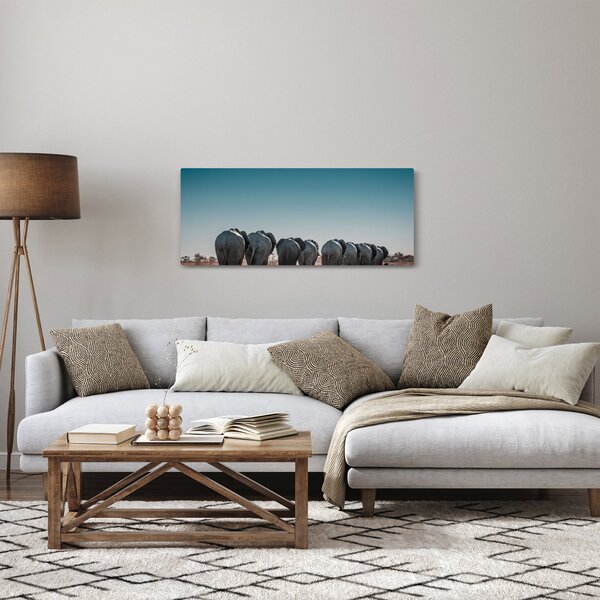 Kép - Elefántok indulása (120x50 cm)